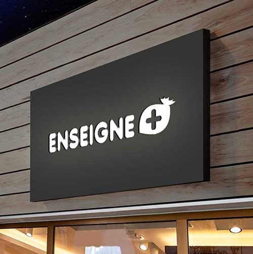 Enseigne lumineuse de magasin de nuit